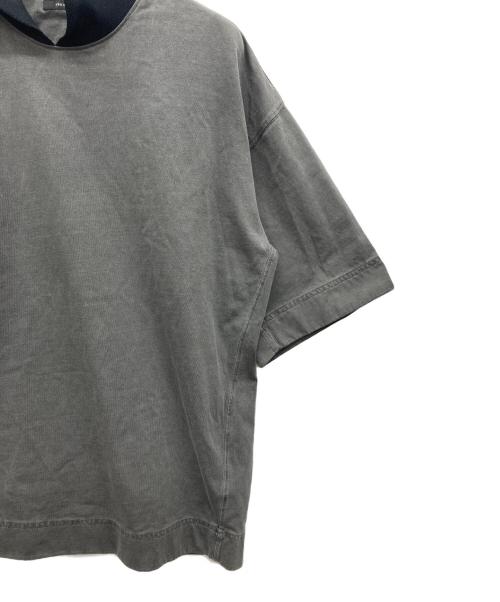 phoebe philo（フィービー ファイロ）phoebe philo (フィービー ファイロ) CUT COLLAR T-SHIRT グレー サイズ:XLの古着・服飾アイテム