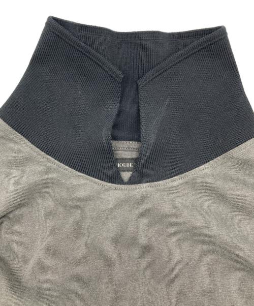 phoebe philo（フィービー ファイロ）phoebe philo (フィービー ファイロ) CUT COLLAR T-SHIRT グレー サイズ:XLの古着・服飾アイテム