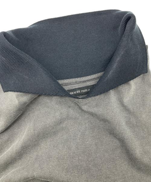 phoebe philo（フィービー ファイロ）phoebe philo (フィービー ファイロ) CUT COLLAR T-SHIRT グレー サイズ:XLの古着・服飾アイテム