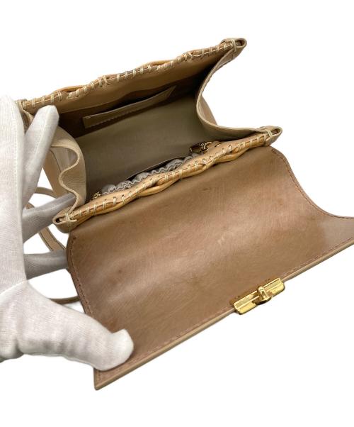 ebagos（エバゴス）ebagos (エバゴス) かっちりバッグミニ ベージュの古着・服飾アイテム