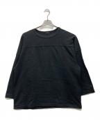 COMOLIコモリ）の古着「フットボールTシャツ」｜ブラック