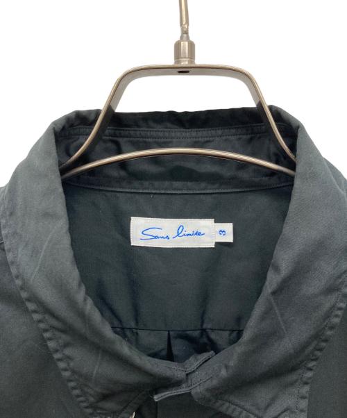 sans limite（サンリミット）Sans limite (サンリミット) ボックスBD 比翼仕立半袖 ブロード ブラック サイズ:3の古着・服飾アイテム