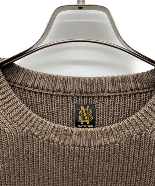 BATONER（バトナ―）BATONER (バトナ―) SIGNATURE CREW NECK ブラウン サイズ:5の古着・服飾アイテム