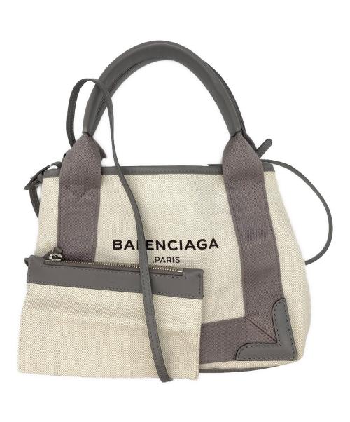 BALENCIAGA（バレンシアガ）BALENCIAGA (バレンシアガ) ネイビーカバスXS ホワイトの古着・服飾アイテム