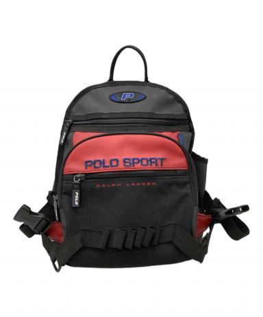 中古・古着通販】POLO SPORT (ポロスポーツ) リュック ブラック×レッド