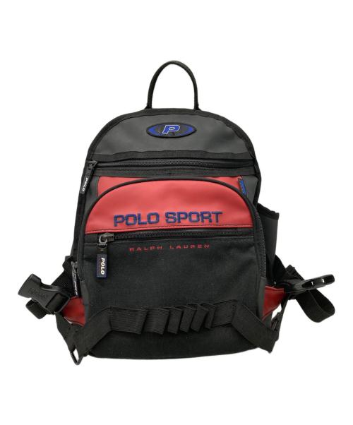 POLO SPORT（ポロスポーツ）POLO SPORT (ポロスポーツ) リュック ブラック×レッドの古着・服飾アイテム