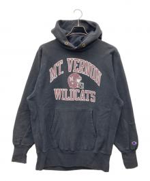 Champion REVERSE WEAVE（チャンピオン リバース ウィーブ）の古着「三段プリントフーディ」｜ブラック希少