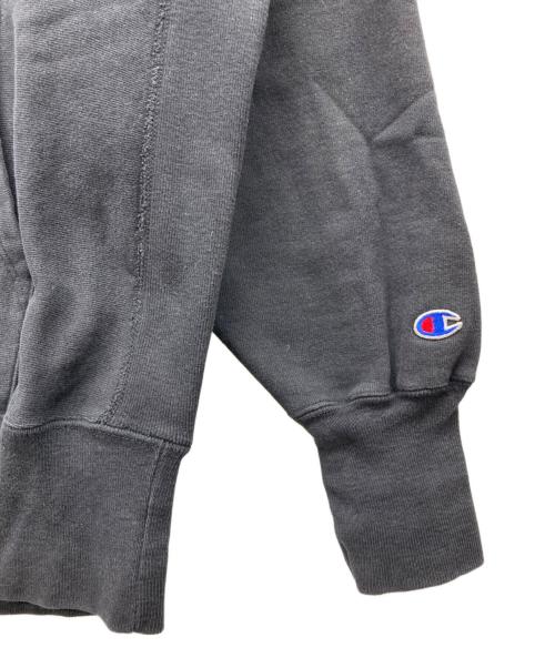 Champion REVERSE WEAVE（チャンピオン リバース ウィーブ）Champion REVERSE WEAVE (チャンピオン リバース ウィーブ) 三段プリントフーディ ブラック希少 サイズ:X-LARGEの古着・服飾アイテム