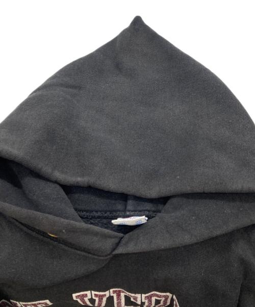 Champion REVERSE WEAVE（チャンピオン リバース ウィーブ）Champion REVERSE WEAVE (チャンピオン リバース ウィーブ) 三段プリントフーディ ブラック希少 サイズ:X-LARGEの古着・服飾アイテム