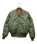 ALPHAアルファ）の古着「MA-1ジャケット」｜グリーン