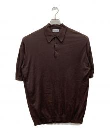 JOHN SMEDLEY（ジョンスメドレー）の古着「ポロシャツ」｜ブラウン