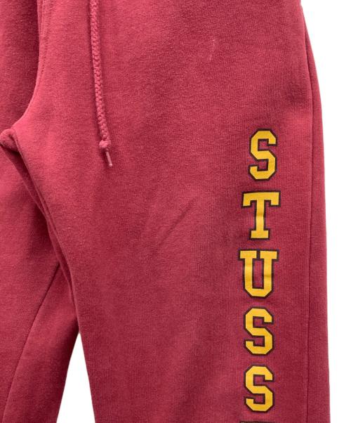 stussy（ステューシー）stussy (ステューシー) スウェットパンツ レッド サイズ:Mの古着・服飾アイテム