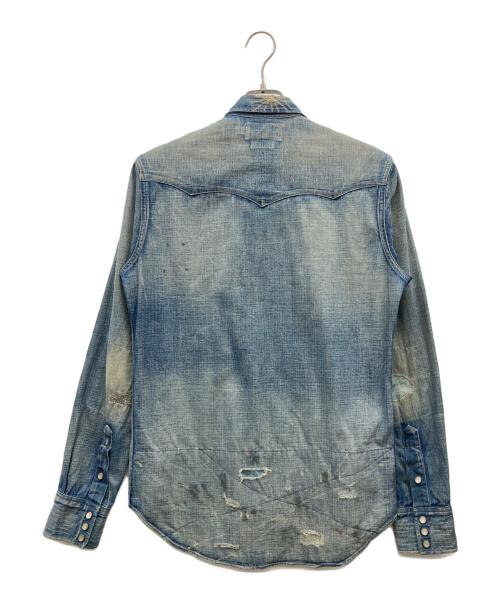 RRL（ダブルアールエル）RRL (ダブルアールエル) デニムウエスタンシャツ MONTANA インディゴ サイズ:Sの古着・服飾アイテム