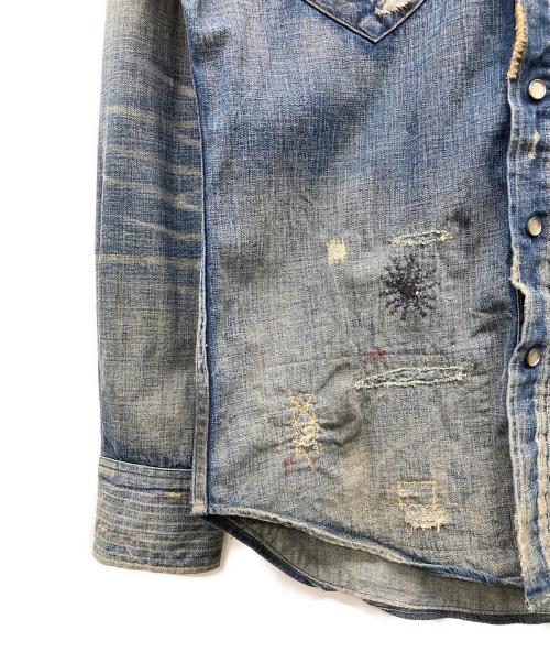 RRL（ダブルアールエル）RRL (ダブルアールエル) デニムウエスタンシャツ MONTANA インディゴ サイズ:Sの古着・服飾アイテム
