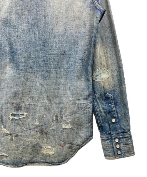 RRL（ダブルアールエル）RRL (ダブルアールエル) デニムウエスタンシャツ MONTANA インディゴ サイズ:Sの古着・服飾アイテム