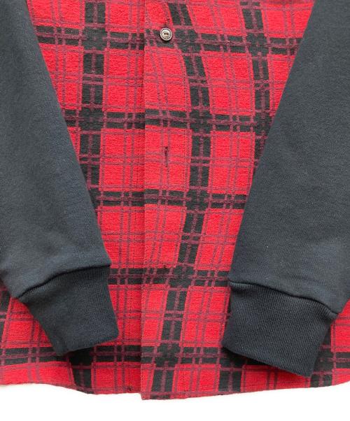 OFFWHITE（オフホワイト）OFFWHITE (オフホワイト) コントラストスリーブシャツ レッド サイズ:Sの古着・服飾アイテム