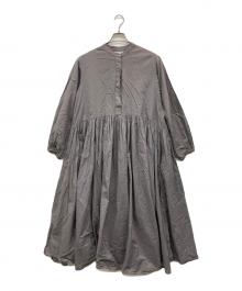 BEARDSLEY（ビアズリー）の古着「ギャザーワンピース」｜グレー