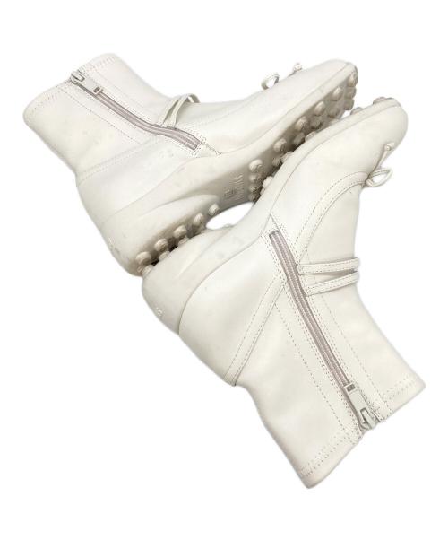 STACCATO（スタッカート）STACCATO (スタッカート) ドライビングリボンコンビストレッチブーツ アイボリー サイズ:225の古着・服飾アイテム