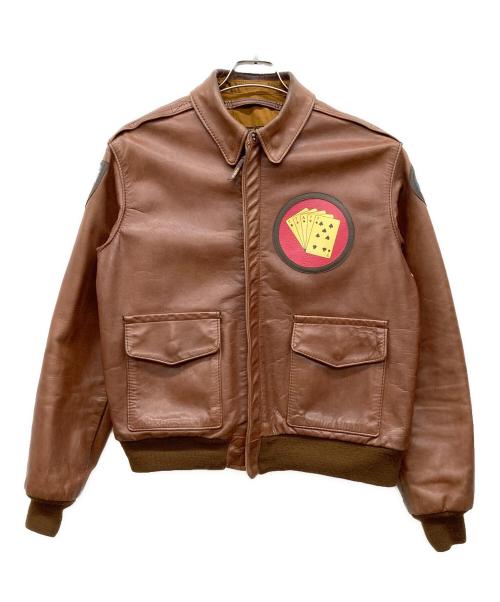 Aero LEATHER（エアロレザー）Aero LEATHER (エアロレザー) A-2フライトレザージャケット ブラウン サイズ:40の古着・服飾アイテム