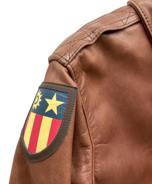 Aero LEATHER（エアロレザー）Aero LEATHER (エアロレザー) A-2フライトレザージャケット ブラウン サイズ:40の古着・服飾アイテム