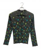 ISSEY MIYAKEイッセイミヤケ）の古着「プリーツシャツカーディガン」｜オリーブ