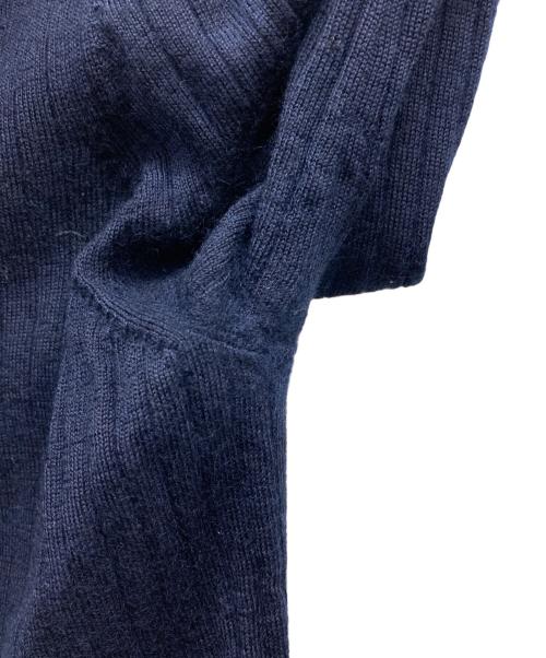 DRAWER（ドゥロワー）Drawer (ドゥロワー) 18G カシミヤシルクリブクルーネックニット ネイビー サイズ:１の古着・服飾アイテム