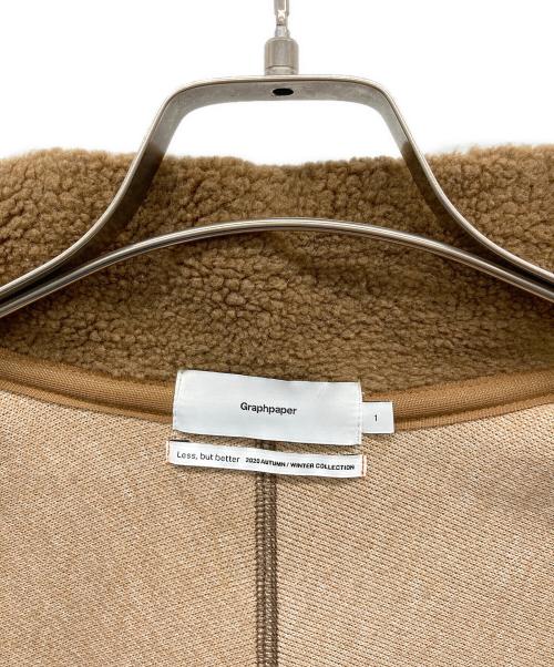 Graphpaper（グラフペーパー）Graphpaper (グラフペーパー) ウールボアジップアップブルゾン ブラウン サイズ:1の古着・服飾アイテム