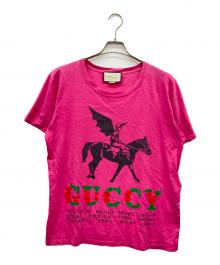 GUCCI（グッチ）の古着「プリントTシャツ」｜ピンク
