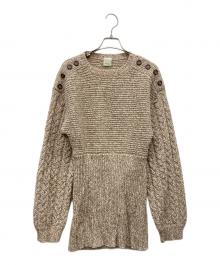 Rosarymoon（ロザリームーン）の古着「Melange Knit Tunic」｜ベージュ