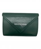 BALENCIAGAバレンシアガ）の古着「ペーパーミニウォレット」｜グリーン