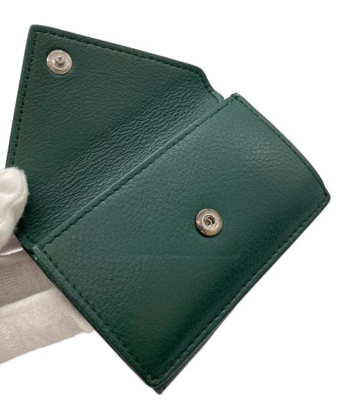 BALENCIAGA（バレンシアガ）BALENCIAGA (バレンシアガ) ペーパーミニウォレット グリーンの古着・服飾アイテム