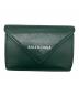BALENCIAGA（バレンシアガ）の古着「ペーパーミニウォレット」｜グリーン