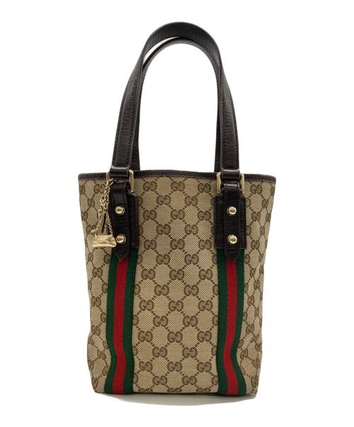 GUCCI（グッチ）GUCCI (グッチ) GGシェリーライントートバッグ ベージュの古着・服飾アイテム