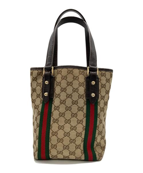 GUCCI（グッチ）GUCCI (グッチ) GGシェリーライントートバッグ ベージュの古着・服飾アイテム