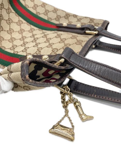 GUCCI（グッチ）GUCCI (グッチ) GGシェリーライントートバッグ ベージュの古着・服飾アイテム