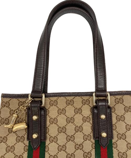 GUCCI（グッチ）GUCCI (グッチ) GGシェリーライントートバッグ ベージュの古着・服飾アイテム