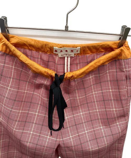 MARNI（マルニ）MARNI (マルニ) チェックパンツ レッド サイズ:40の古着・服飾アイテム