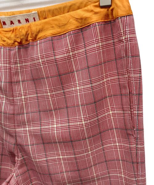 MARNI（マルニ）MARNI (マルニ) チェックパンツ レッド サイズ:40の古着・服飾アイテム