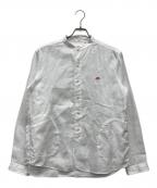 DANTONダントン）の古着「バンドカラーリネンシャツ」｜ホワイト