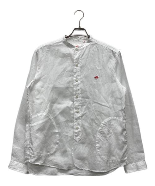 DANTON（ダントン）DANTON (ダントン) バンドカラーリネンシャツ ホワイト サイズ:38の古着・服飾アイテム
