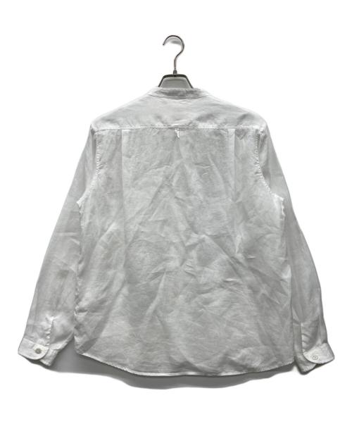 DANTON（ダントン）DANTON (ダントン) バンドカラーリネンシャツ ホワイト サイズ:38の古着・服飾アイテム