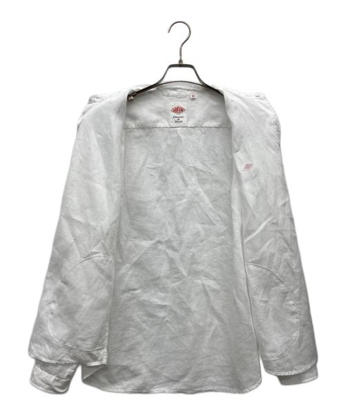DANTON（ダントン）DANTON (ダントン) バンドカラーリネンシャツ ホワイト サイズ:38の古着・服飾アイテム
