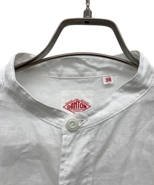 DANTON（ダントン）DANTON (ダントン) バンドカラーリネンシャツ ホワイト サイズ:38の古着・服飾アイテム