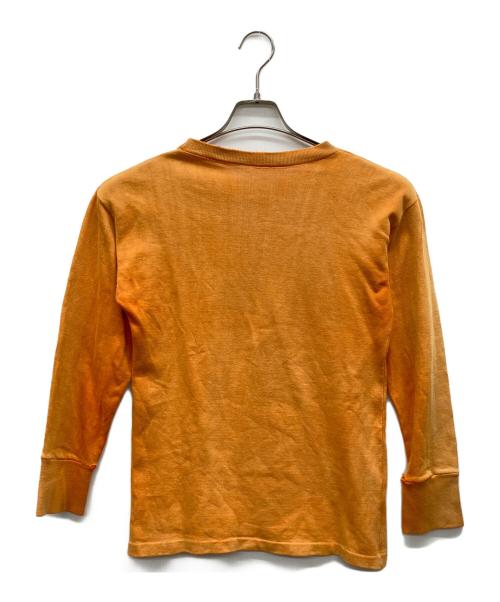 Champion product（チャンピオン プロダクト）Champion product (チャンピオン プロダクト) 染込みプリントスウェット オレンジ サイズ:38の古着・服飾アイテム