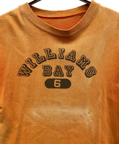 Champion product（チャンピオン プロダクト）Champion product (チャンピオン プロダクト) 染込みプリントスウェット オレンジ サイズ:38の古着・服飾アイテム