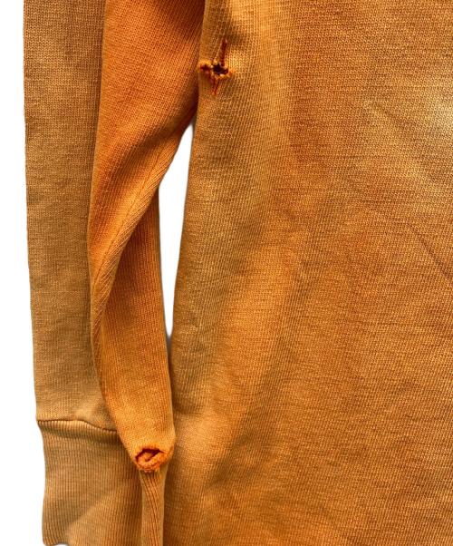 Champion product（チャンピオン プロダクト）Champion product (チャンピオン プロダクト) 染込みプリントスウェット オレンジ サイズ:38の古着・服飾アイテム