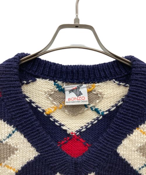 BONZO（ボンゾ）BONZO (ボンゾ) アーガイルVネックニット ネイビー サイズ:不明の古着・服飾アイテム