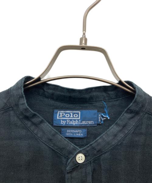 POLO RALPH LAUREN（ポロ・ラルフローレン）POLO RALPH LAUREN (ポロ・ラルフローレン) リネンバンドカラーシャツ ブラック サイズ:不明の古着・服飾アイテム