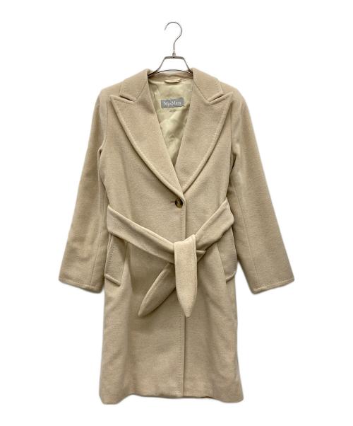 MaxMara（マックスマーラ）MaxMara (マックスマーラ) アンゴラ混コート ベージュ サイズ:J I 36の古着・服飾アイテム