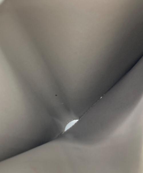 CELINE（セリーヌ）CELINE (セリーヌ) バイカラーミディアムカーフウォレット グレー×ベージュの古着・服飾アイテム